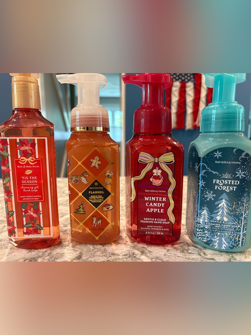 New Bath & Body Works Winter/Holiday Hand Soap- set of 4, 1 gel and 3 foaming - Picture 2 of 4